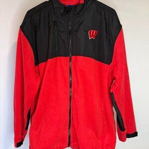 Old Varsity Brand Wisconsin Badgers Full-Zip Fleece Jacket